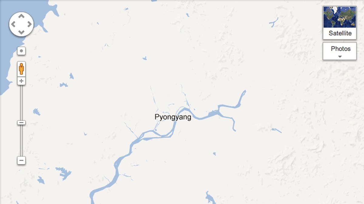 Staden Pyongyang före den kartlagts. 